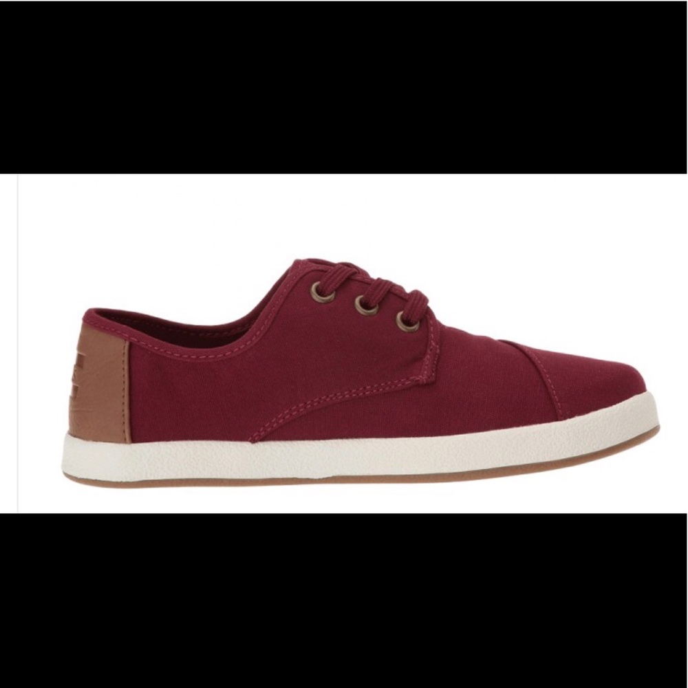 TOMS YOUTH Burgundy Canvas Paseo Shoes